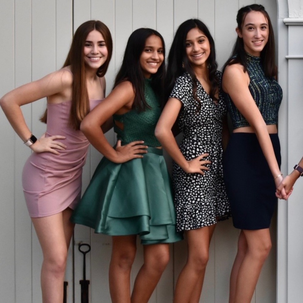 green homecoming dress
